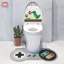 Funny Toilet Sticker Toilet Cartoon Waterproof Toilet with ground sticker Painted Toilet Creative Personality Decoration