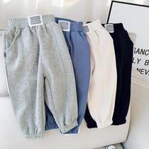 Childrens clothing new men and women 2021 Chunqiu Han version loose sports pants Childrens baby kindergarten Long pants