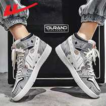 Huili mens shoes high shoes mens aj Air Force One 2021 new autumn basketball sports shoes mens trendy shoes board shoes