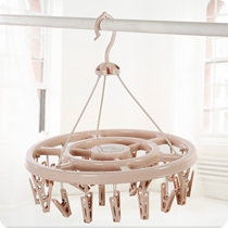 Windproof multifunctional disc drying rack multi-purpose clip household dormitory children baby drying socks rack drying underwear clip