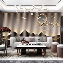 Bamboo Wood Fiber Integrated Wall Panel TV Background Wall Custom Living Room Hotel Tea Room Furnishing Buttoned Board Decorative wall panel