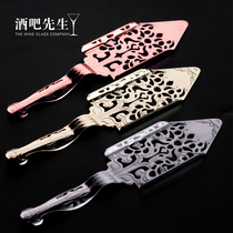 Mr Bar creative stainless steel absinthe spoon Sugar cube drain net filter ice grid Bitter essence filter Bitter essence spoon