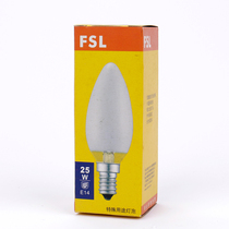 Foshan FSL tungsten wire incandescent lamp small tip bulb Candle tip warm yellow light E14 small screw old fashioned