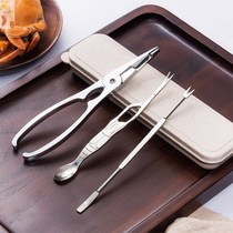 Household peeling artifact stainless steel clip eating tools Crab Crab Eight pliers 304 peeling crab hairy crab