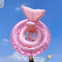 ins Net red mermaid childrens seat swimming ring cute baby inflatable thick safe baby swimming ring