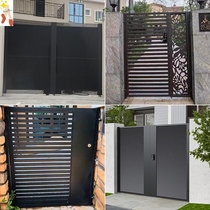 Wrought iron courtyard door Louver paint double Open Door Country Single open iron gate house repair wall fence door villa door