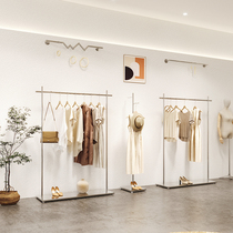 Clothing store display rack floor-standing stainless steel Zhongdao simple display rack womens shop selling clothes shelves