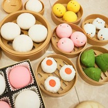 Net red decompression artifact simulation steamed buns small steamed buns dumplings pinching Music soft cute vent girl childrens toys