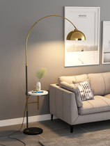 Living room bedroom floor lamp fishing light luxury designer vertical Net red sense Nordic bedside table lamp shelf one