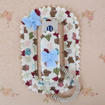 Doorbell decorative frame walkie-talkie bell cover lace Fabric lace Building indoor walkie-talkie decorative sticker doorbell protection