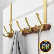 Door rear hanger free from punching on wall bedroom door hanging clothes hanger wall-mounted storage rack clothes creative cloak hook
