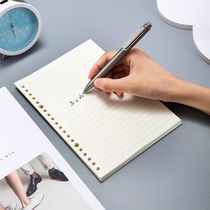 Deli loose-leaf replacement A5 notebook simple College students literary and exquisite creativity thickened B5 notepad class notes business horizontal line this spiral notebook replacement core 60 pages