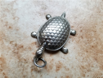  80s Turtle Key Pendant Metal 2 Porcelain Skating Baby Hangers