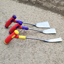 Steel Shovel Shovel Grass Sharpened Full Steel Forged manganese steel integrated plastic handle shovel Dig Vegetable Iron Shovel Home Dug vegetable shovel Tools