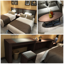 Hotel hotel furniture bed express boutique simple rooms Apartment bed and breakfast Double standard room big bed full set of customization