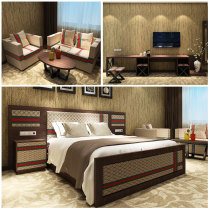 Custom Hotel Style Guesthouses Apartments Room Furniture Bed Quarters Large Bed Room Standard Rooms Standard set 1 8 m bed box