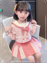 Korean Academy style girls autumn set children Net red 2021 tide children children Foreign style early autumn two sets of autumn