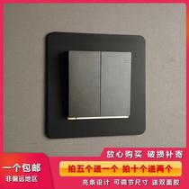 Acrylic light lavish style protective sleeve minimalist wire drawing switch patch wall patch socket decorative cover anti-stick border free