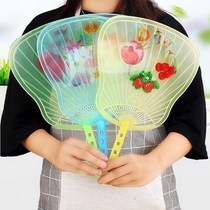Rotten bag cover cartoon soft plastic fan round heart-shaped banana fan Student children mosquito repellent cool