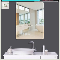 New suction bathroom mirror small mirror self-adhesive dormitory bathroom wall hanging free punch mirror glass mirror wash