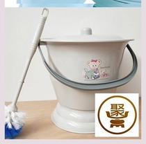 Non-slip spittoon household adult childrens trumpet with cover thickened large urinal sanitary urinal send plastic trumpet brush