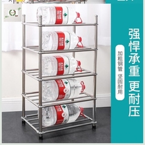 Old-fashioned stainless steel towel storage rack toilet multi-layer floor-standing small household shelf washbasin toilet