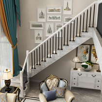 Stair handrail guardrail simple modern solid wood indoor attic living room Villa platform decoration balcony bay window fence