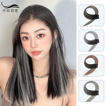 Gradual hanging ear dyeing wigs one piece of natural highlighting hair strips no trace hair pieces female hair color wigs