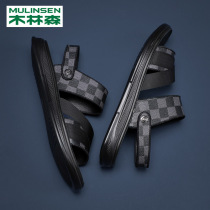 Mullinson sandals mens 2021 new summer driving outside wear non-slip deodorant soft bottom beach wear-resistant slippers