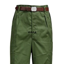 Old style training pants 87 style polyester pants 78 yellow card winter pants military green Old version Fat pants for training pants