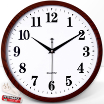 Clock wall clock Living room round creative personality clock wall clock Simple modern household mute electronic quartz clock large