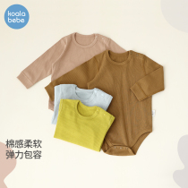 Koala nose nose baby one-piece triangle bag fart clothes autumn and winter newborn clothes winter clothes baby romper elastic pit strip