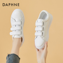 Daphne womens shoes 2021 new spring and autumn flat small white shoes womens ins tide Joker Velcro shoes
