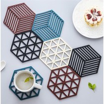 Simple modern style heat insulation mat table mat thickened silicone round bowl mat pan mat coaster anti-scald non-slip