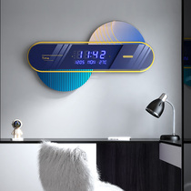 Creative smart perpetual calendar electronic clock home fashion living room clock light luxury modern simple Net red decorative wall clock