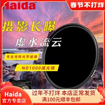 Haida Haida large subtractive lens ND1000 filter is suitable for Nikon Sony Canon micro SLR camera gray lens