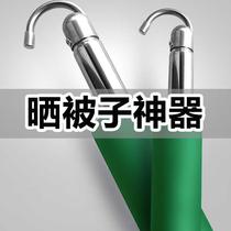 Balcony telescopic clotheshorse sunburn Quilt God Instrumental Hanger Single Lever Folding Invisible Home Sheet Hook Stainless Steel