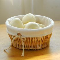 Steamed bread basket rattan bread basket Wicker restaurant put steamed bun basket kitchen fruit dried fruit food storage basket