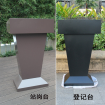 Stainless steel security station Guard station Property registration desk Hotel reception desk Lecture desk Information desk Etiquette desk