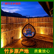 Anti-corrosion bamboo fence decoration outdoor courtyard fence lawn flower bed bamboo fence garden villa bamboo guardrail bamboo pole net
