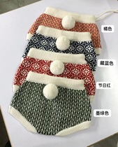 ins explosive girl jacquard 20 autumn and winter female baby velvet shorts cute rabbit tail shorts baby knitted pants 2