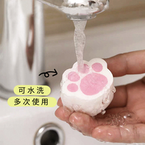 Japan imported sponge cat claw mirror wipe household glass surface cleaning mirror artifact wash table to remove scale
