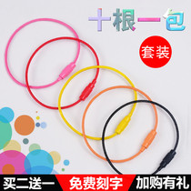 Color key ring Stainless steel ring ring large circle Household wire rope storage wire ring keychain accessories