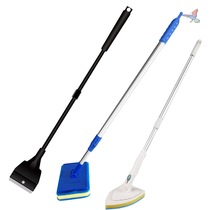 Fish tank brush long handle no dead angle cleaning tool Five-in-one algae scraper cleaning artifact brush Fish tank sponge brush