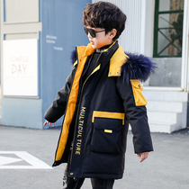 Childrens down jacket boys in the long 2020 new brand of childrens long winter jacket anti-season