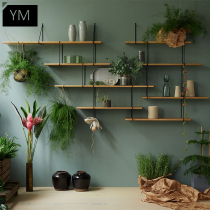 Solid wood wall shelf Wall living room word partition Multi-layer creative wall-hanging layer board book shelf Simple decorative rack