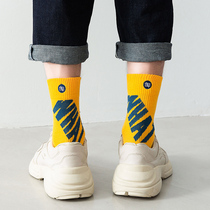 Youth socks male spring autumn cotton deodorant mid-tube trend stockings Winter Sports Basketball stockings men