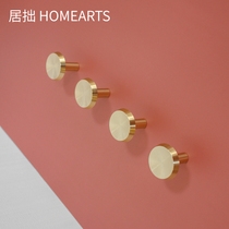 Living room entrance Pure copper light luxury Nordic decorative hook hanging hook Metal single hook Wall hanging coat hook Brass