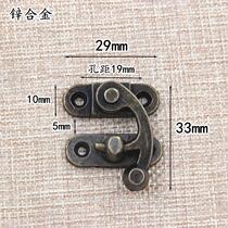 Horn hook box bag buckle antique lock gift box buckle box wooden box Hook Lock 10