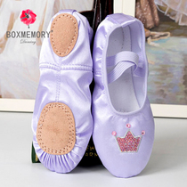 Childrens dance shoes girls soft soled ballet shoes baby childrens training shoes blue princess non-slip cat claw shoes